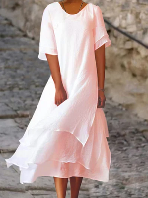Vestido de verano de algodón y lino – Noémie