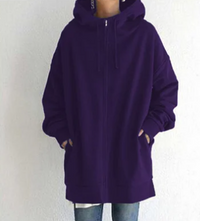 Oversized Damen-Hoodie mit Reißverschluss und Kapuze – Herbstzauber Meliora