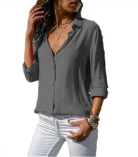 Trendy damebluse med knappelukking – Lorena