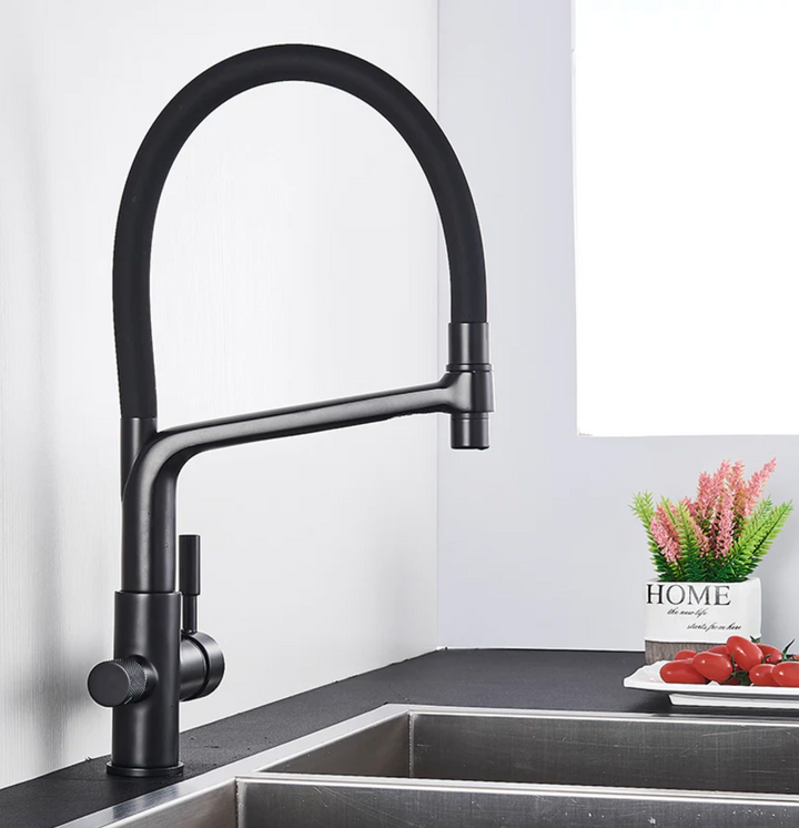 Grifo de cocina con doble salida y filtración de agua – PureFlow Duo