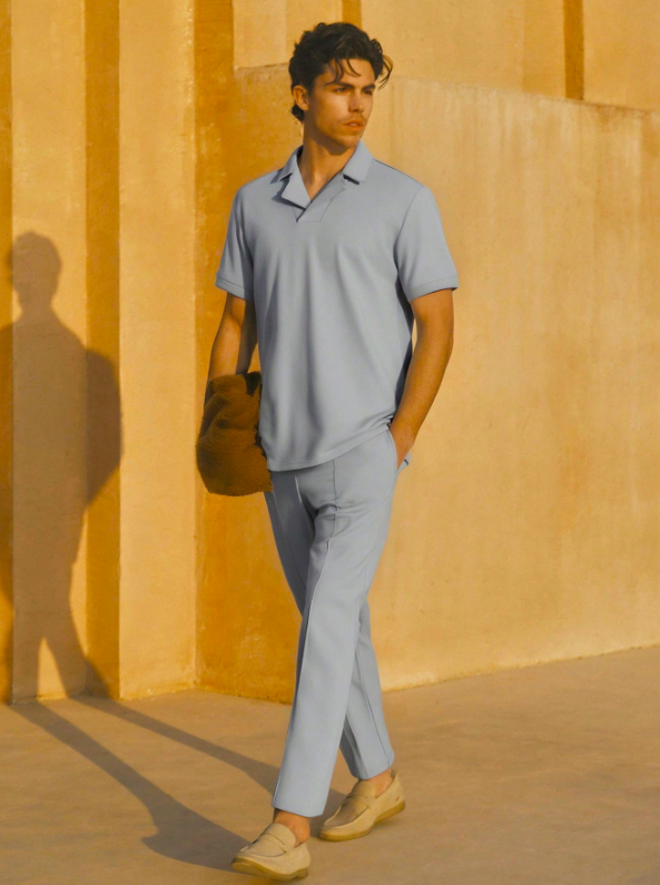 Modern gray men's summer outfit – Nico
