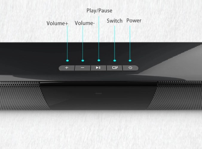Sistema de altavoces estéreo de barra de sonido Bluetooth inalámbrico con FM y USB – CineWave