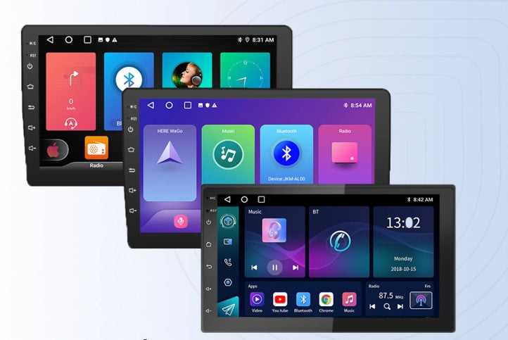 Universelles Android-Autoradio mit Touchscreen, GPS und kabellosem CarPlay