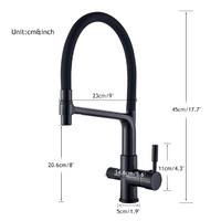 Grifo de cocina con doble salida y filtración de agua – PureFlow Duo