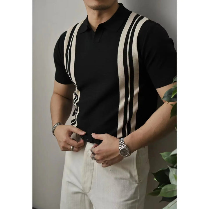Slim fit herrepoloshirt med glidelås – Fabrizio