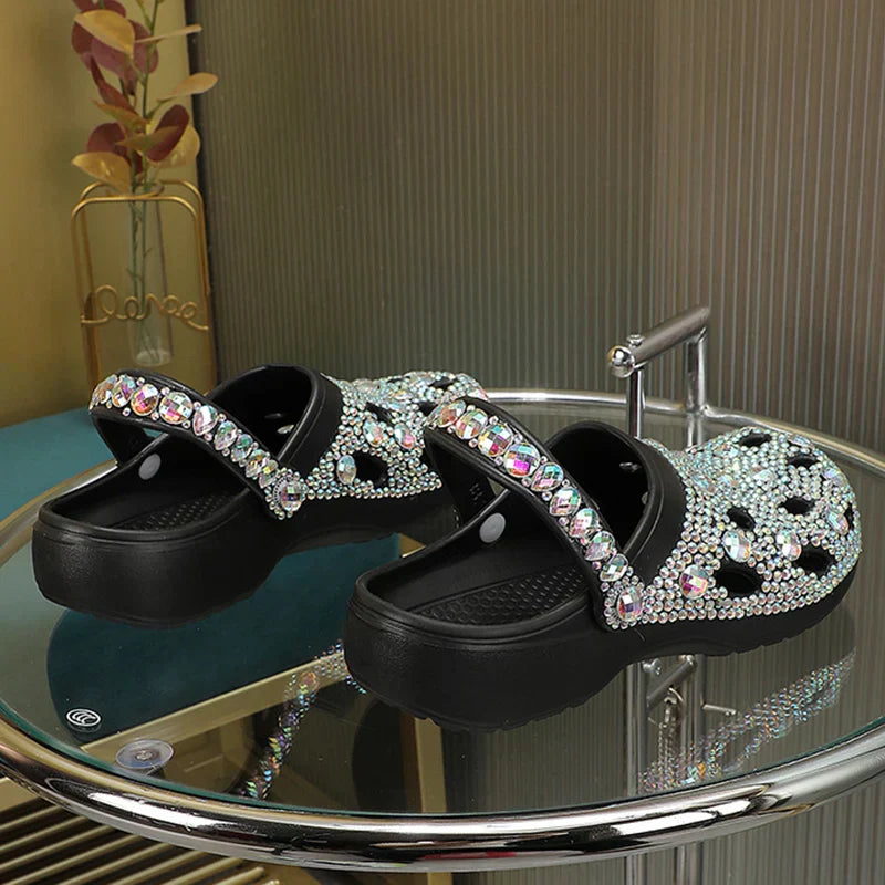 Crystal-Embellished Summer Women's Slip-Ons Made of EVA – Alviera