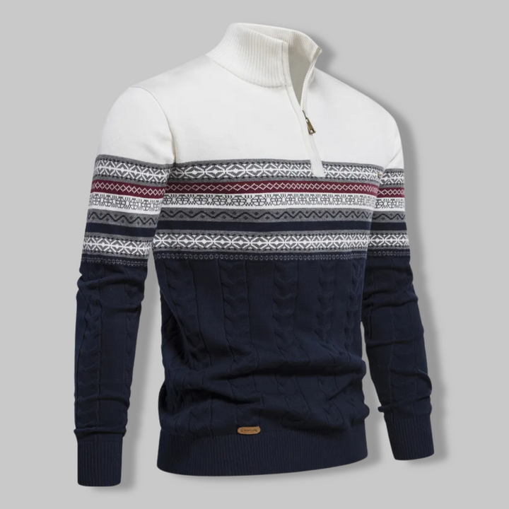 Striped Zip Pullover - SummitZip