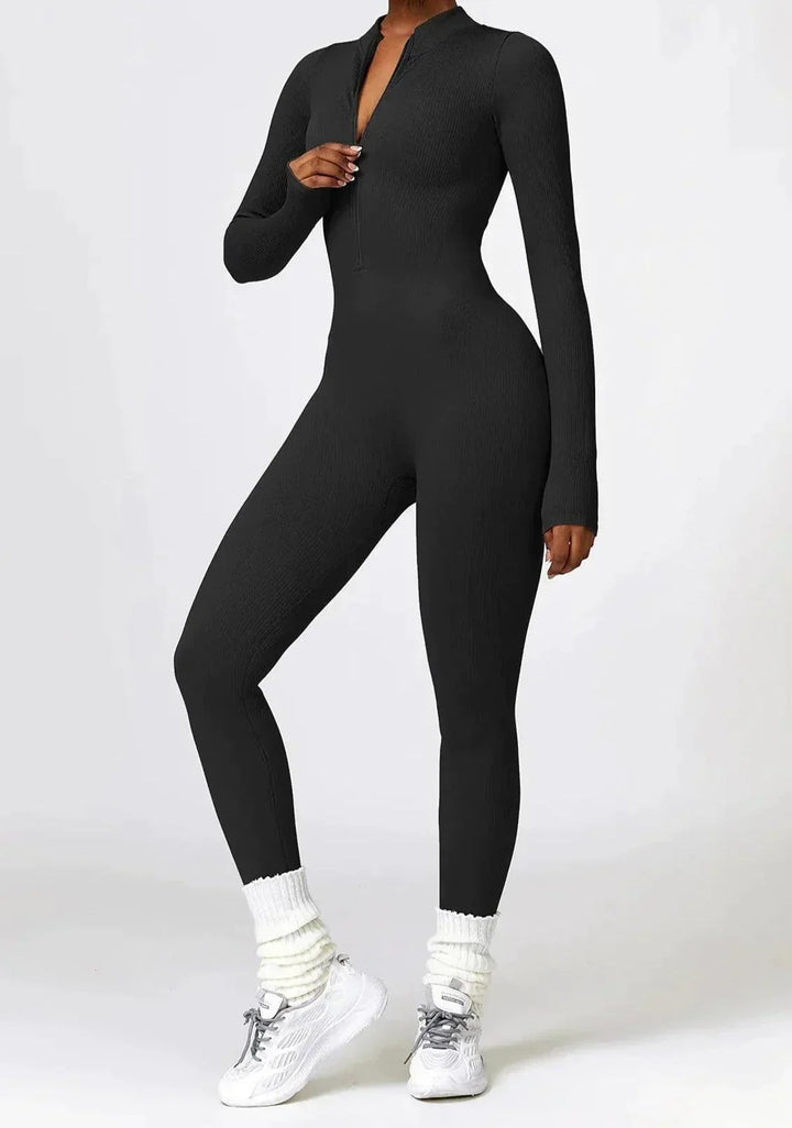 Luxurious full-body romper with long sleeves - Lisa