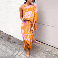 Dress with Diagonal Shoulder Seam - Mila