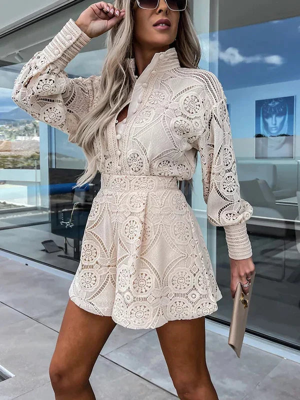 Two-piece lace set for women for summer – Mira
