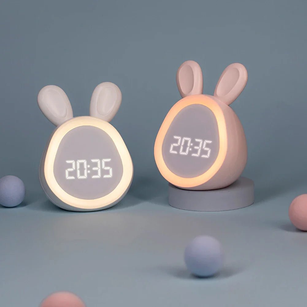 Despertador infantil en forma de conejo con luz nocturna LED - BunniGlow