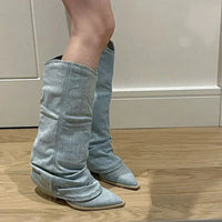 Winterproof Denim Boots - Aurora