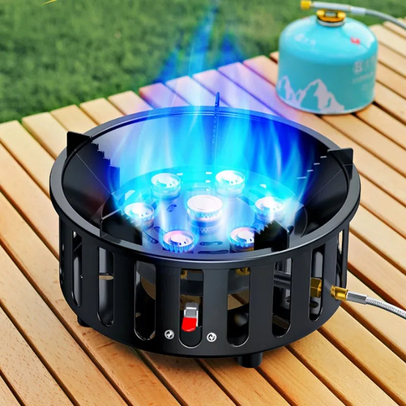 7-core portable camping gas stove with electronic ignition – Kael
