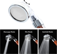 High-Pressure Water-Saving Shower Head with Filter - AquaGlow