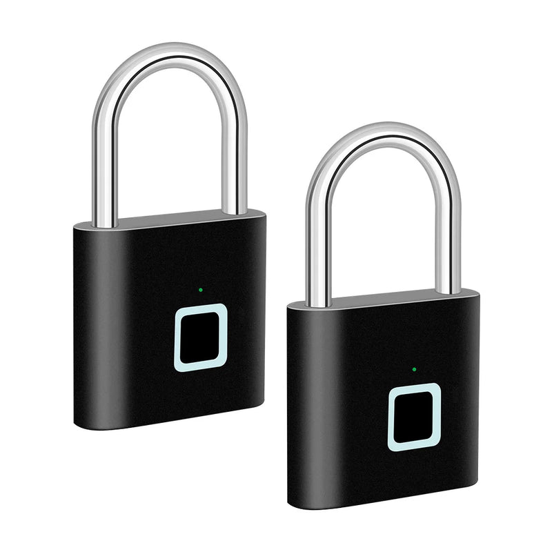 Smart-Fingerabdruck-Vorhängeschloss mit USB-Ladung und wasserdichtem Design – Titan