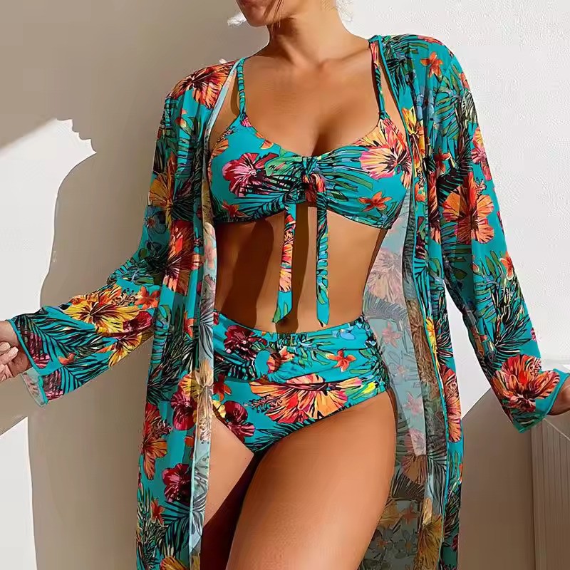 Bikinisæt med høj talje og cover-up – Amira