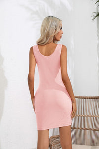Ruched Pink Mini Dress – Mila