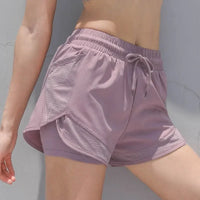 Breathable & Quick-Drying High-Waist Fitness Shorts for Women – Mira