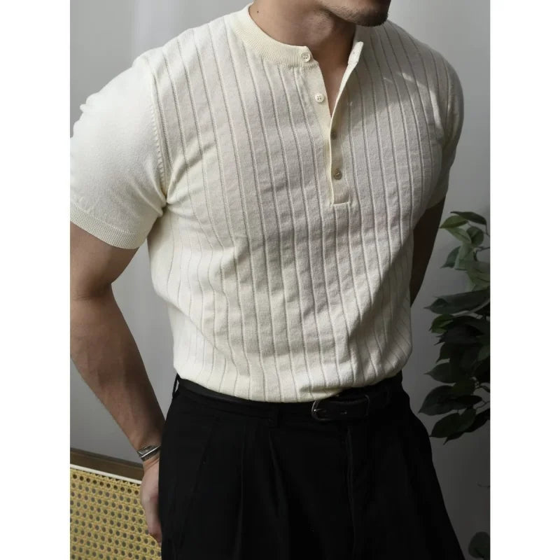 Slim fit herrepoloshirt med glidelås – Fabrizio