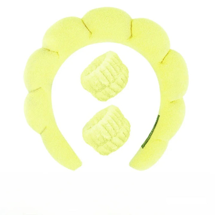 Plüsch Spa Kopfband & Handgelenkband Set - Fluffiea