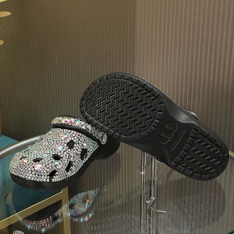 Crystal-Embellished Summer Women's Slip-Ons Made of EVA – Alviera