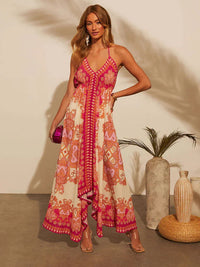 Airy & Stylish Boho Maxi Dress with Halterneck for Women – Naya