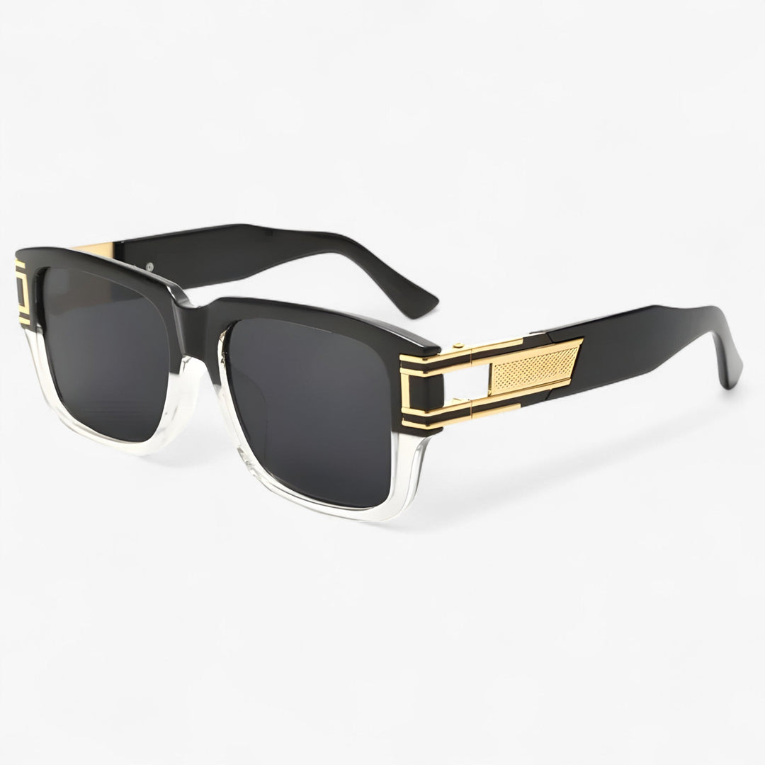 Vintage sunglasses with square frame & teardrop detail – Elvoir