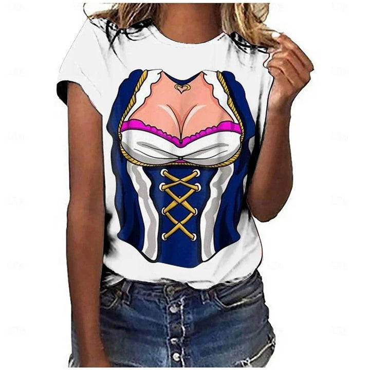 T-shirt i dirndl-look – DirndlShirt Oktoberfest 2025