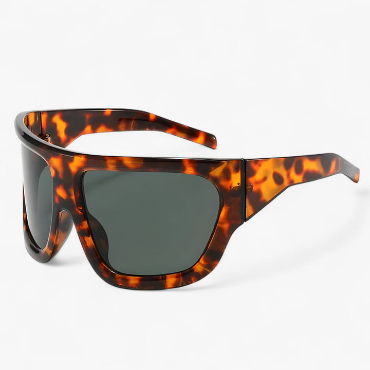 Oversized steampunk-sportsolbriller med wraparound-design – Ignix