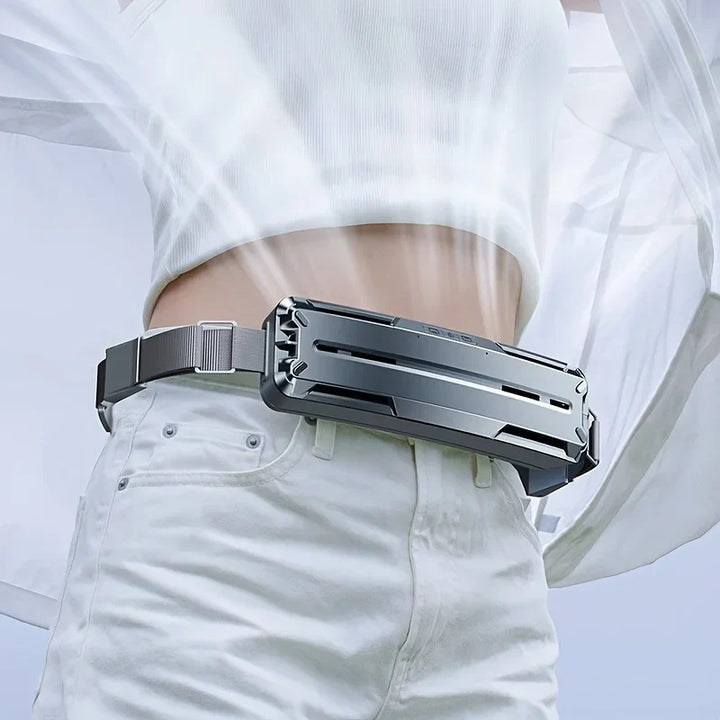 Tragbarer Bauch- und Nackenventilator – Veyra – (USB wiederaufladbar)
