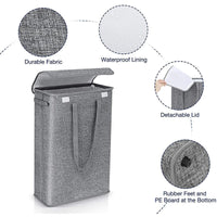 45L Slim Laundry Basket with Lid – Neris