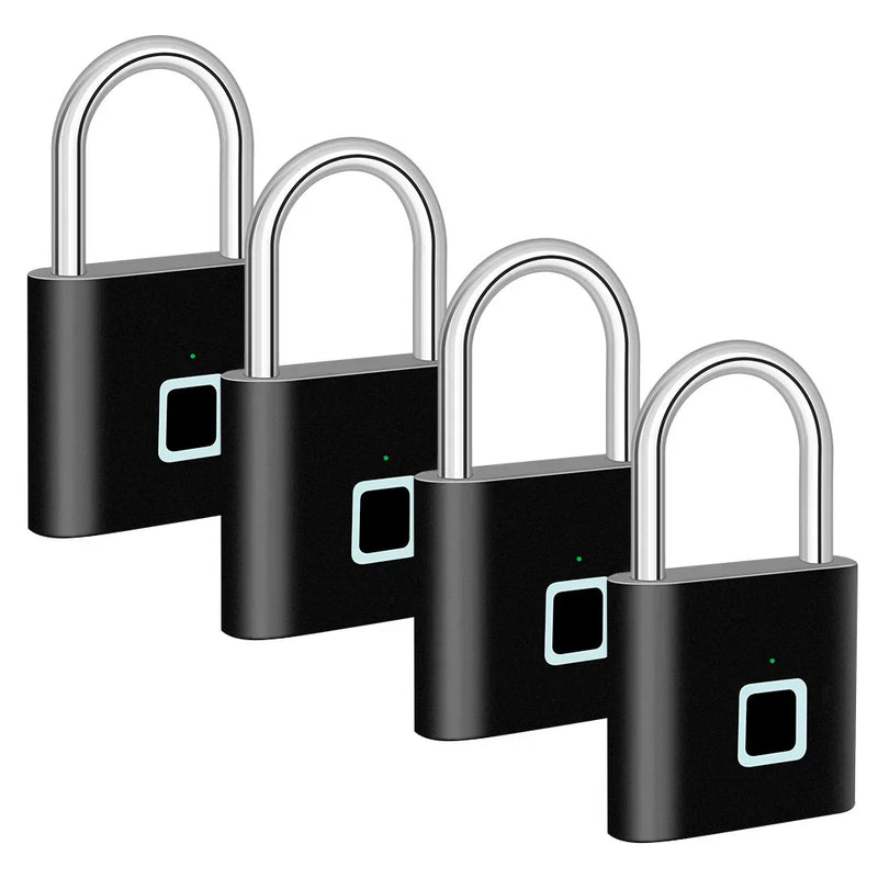 Smart-Fingerabdruck-Vorhängeschloss mit USB-Ladung und wasserdichtem Design – Titan