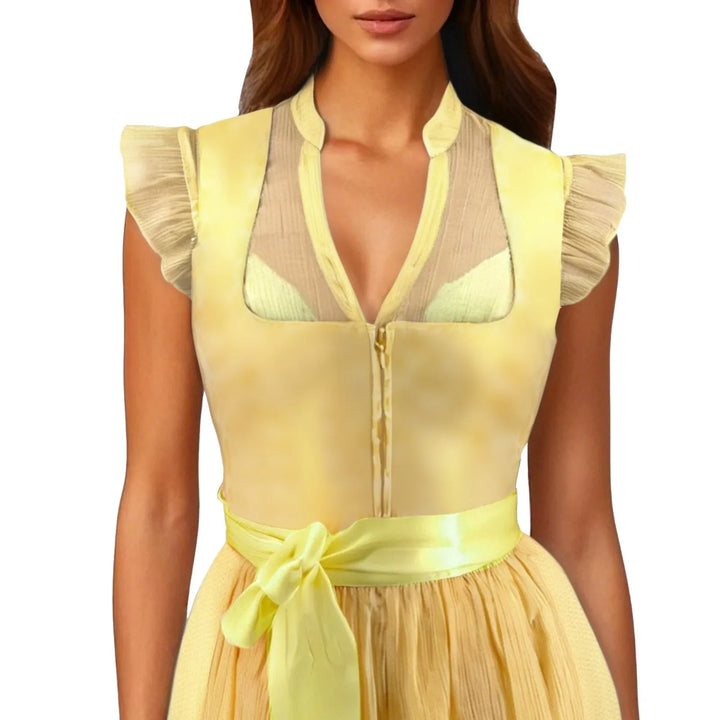 Dirndl blouse with ruffle sleeves – Leni Oktoberfest 2025