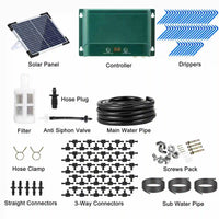 Kit de sistema de riego por goteo solar con riego automático con 30 modos y 7 temporizadores – AquaFlow