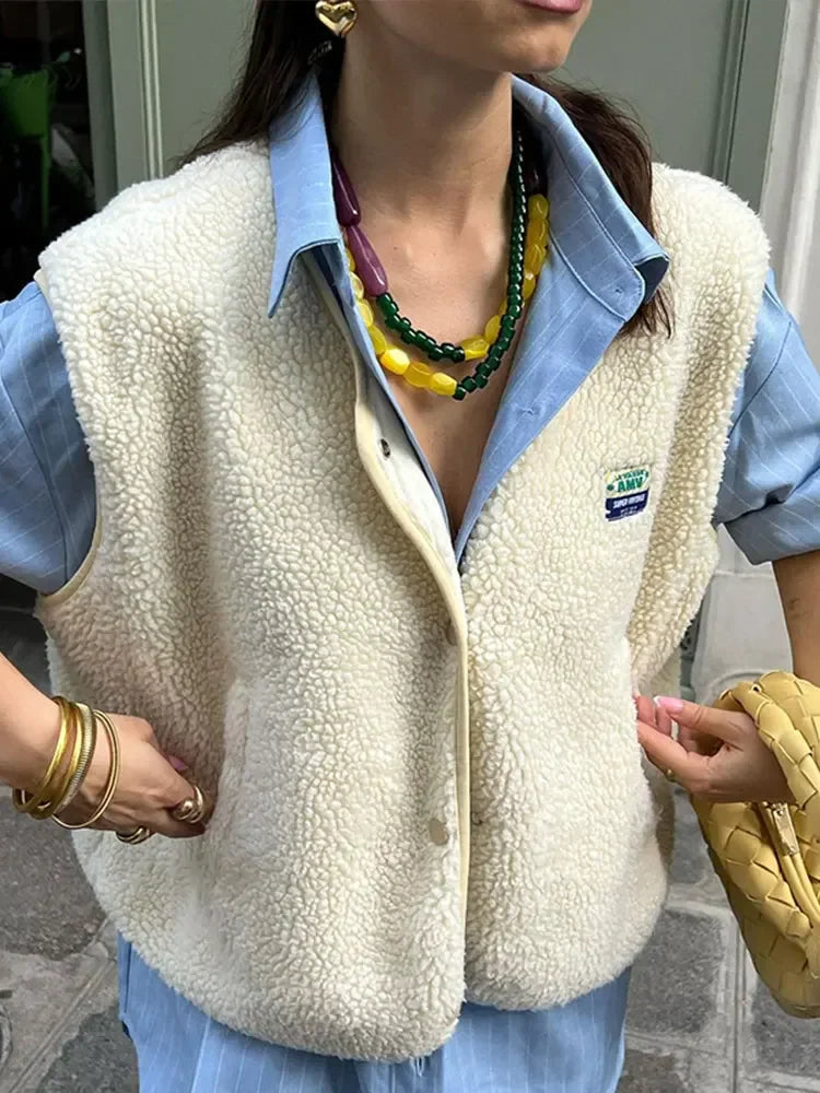 Warm & Comfortable V-Neck Vest for Women - Alina