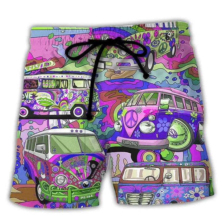 Men's Swim Shorts with Graffiti Print – NovaBay