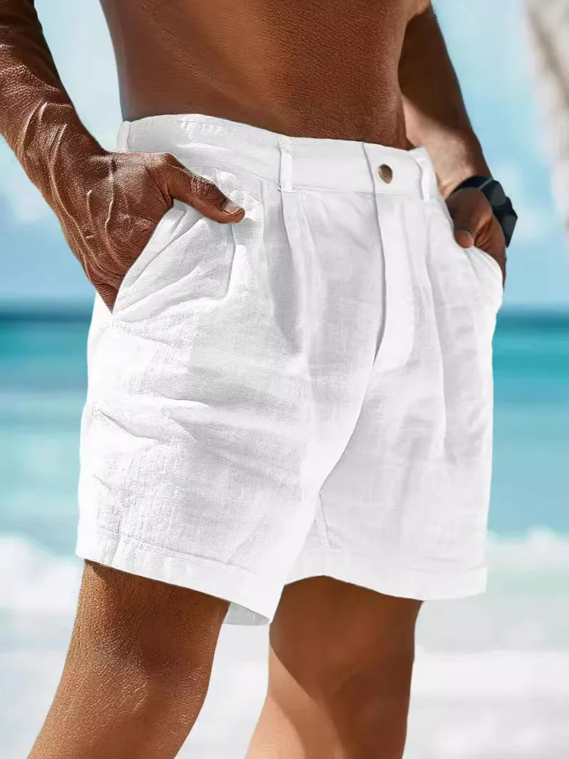 Luftige sommershorts i lin for menn – Jonas