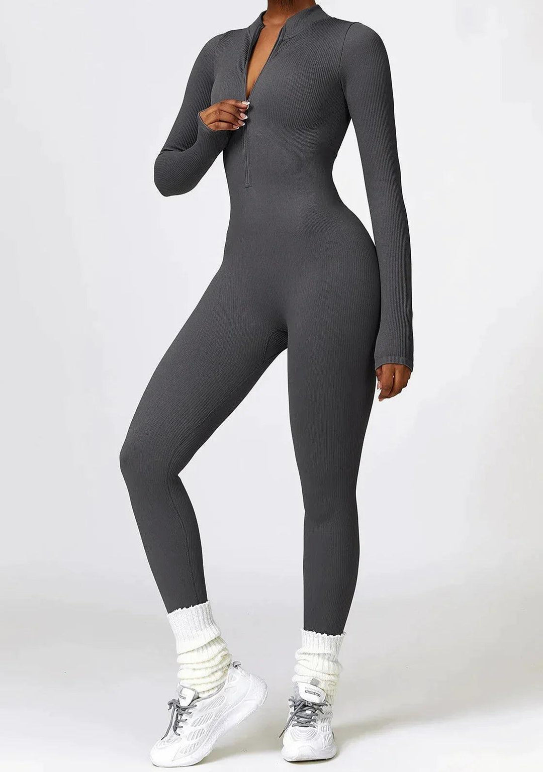 Luxurious full-body romper with long sleeves - Lisa