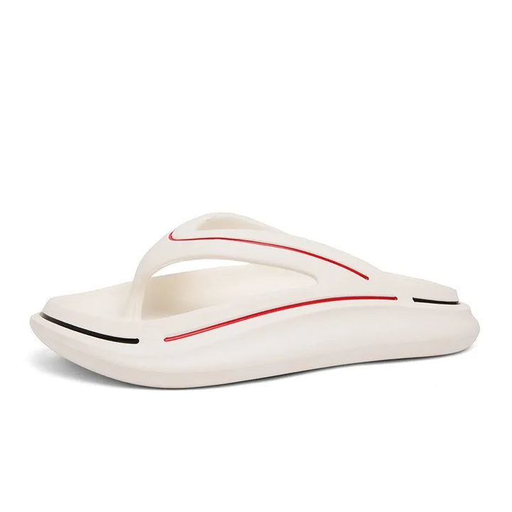 White ultra-lightweight unisex summer slippers with memory foam sole – Jureo