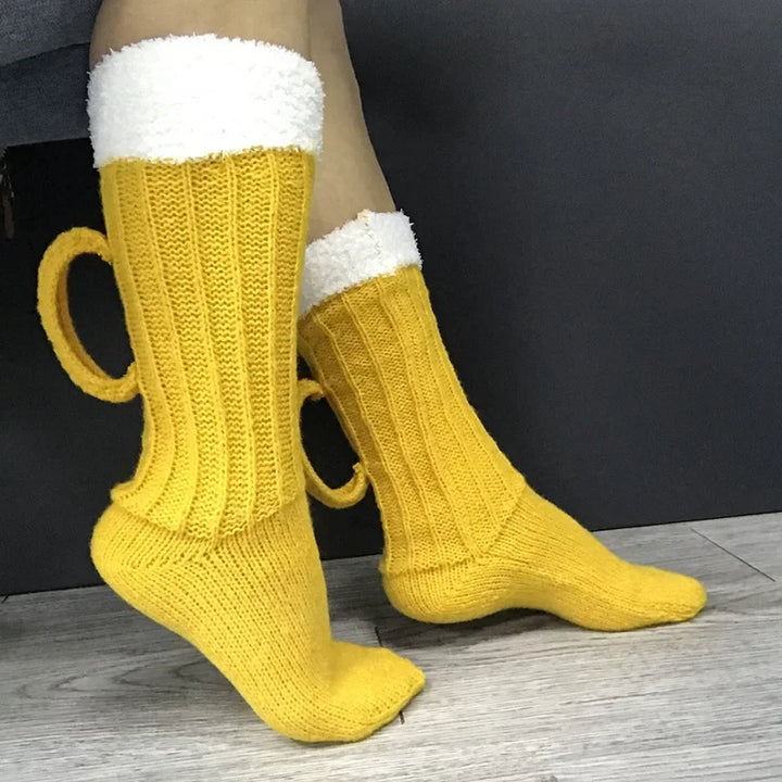 Unisex sokker i ølkrus-design – SchaumSocken Oktoberfest 2025