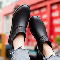 Botines de lluvia para mujer impermeables con caña de punto y suela antideslizante – Liora