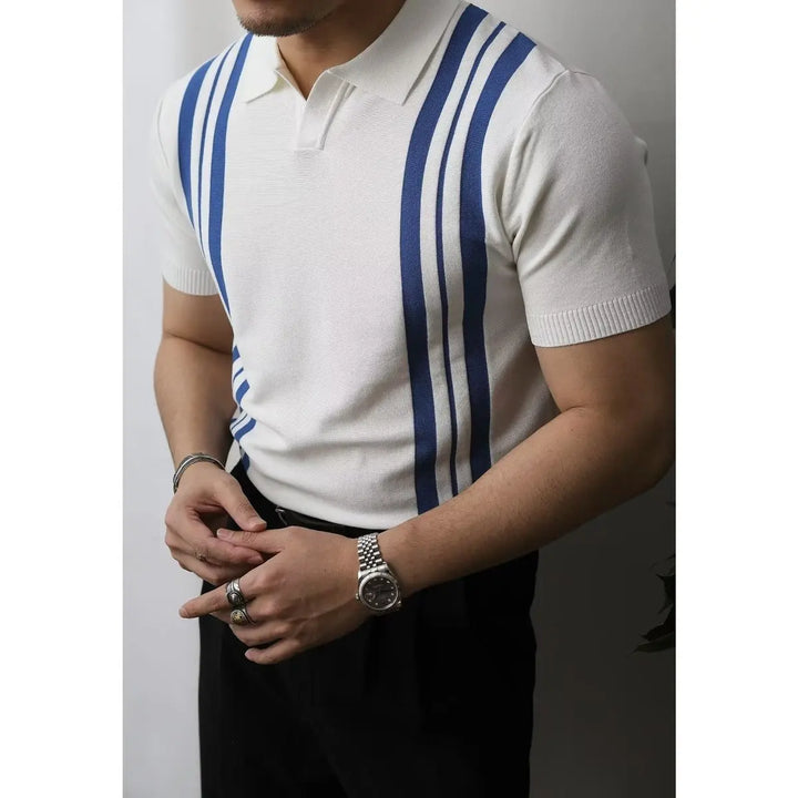 Slim fit herrepoloshirt med glidelås – Fabrizio
