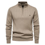 Herren Strickpullover aus Baumwolle mit Reißverschluss & Stehkragen – Ardel