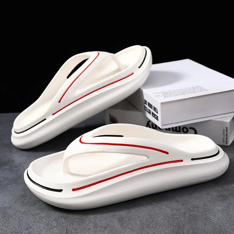 White ultra-lightweight unisex summer slippers with memory foam sole – Jureo