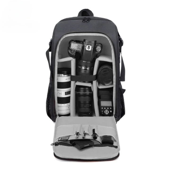 Waterproof Oxford Camera Backpack with Multiple Compartments – Elric