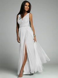 Stylish V-Neck Dress - Mindy