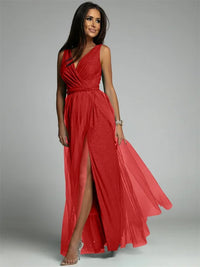 Stylish V-Neck Dress - Mindy