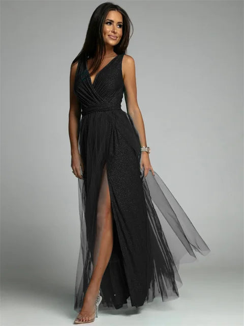 Stylish V-Neck Dress - Mindy