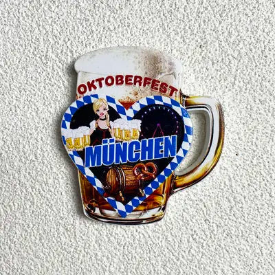 Refrigerator Magnet "Munich 3D" – Bavaria Magnet (1+1 Free) Oktoberfest 2025