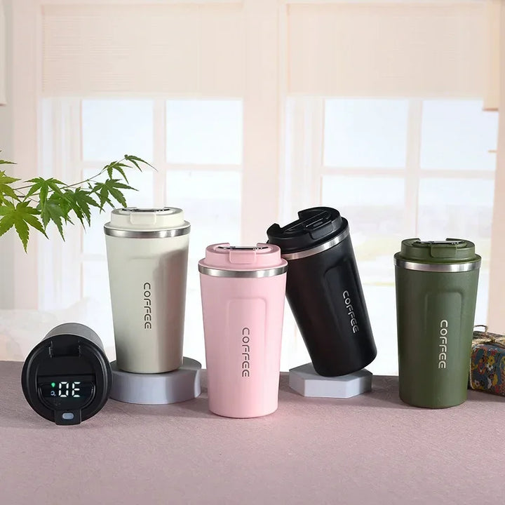 Vaso térmico de acero inoxidable con indicador de temperatura inteligente – TempMate